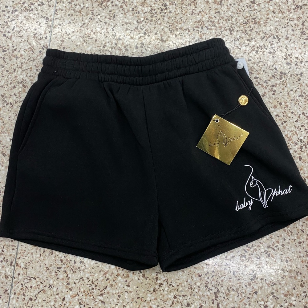 Baby Phat Black Athletic Shorts with Gold Accent